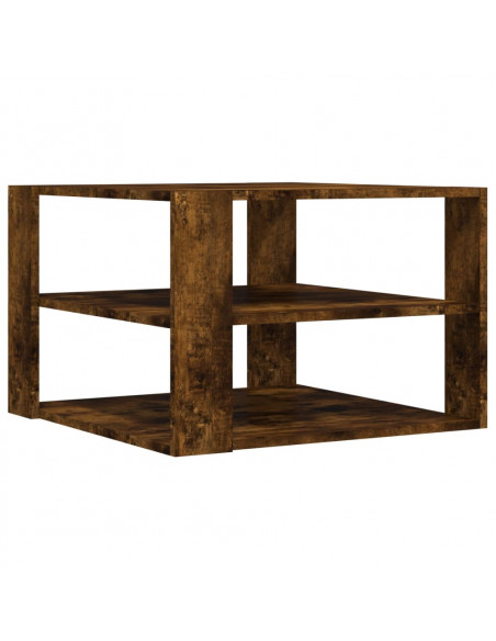 Tavolino Salotto Rovere Fumo 59,5x59,5x40 cm Legno Multistrato