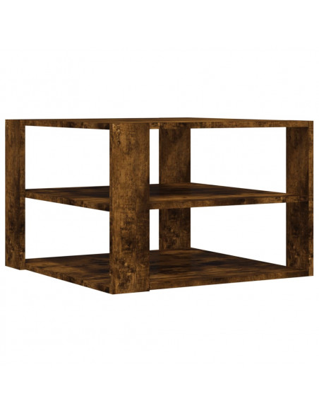 Tavolino Salotto Rovere Fumo 59,5x59,5x40 cm Legno Multistrato