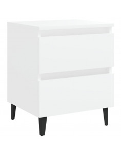 Comodino Bianco 40x35x50 cm in Legno Multistrato 2