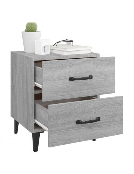 Comodino Grigio Sonoma 40x35x47,5 cm
