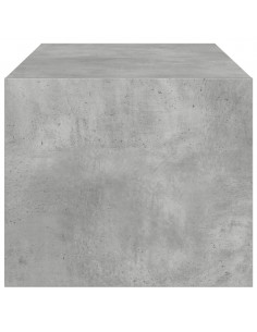 Tavolino Salotto con Ante in Vetro Grigio Cemento 102x50x42 cm 2