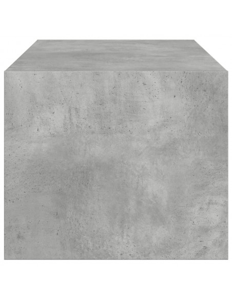 Tavolino Salotto con Ante in Vetro Grigio Cemento 102x50x42 cm