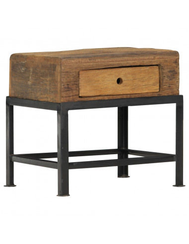 Comodino 40x35x40 cm in Legno Massello di Recupero