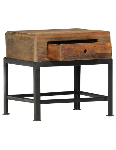 Comodino 40x35x40 cm in Legno Massello di Recupero