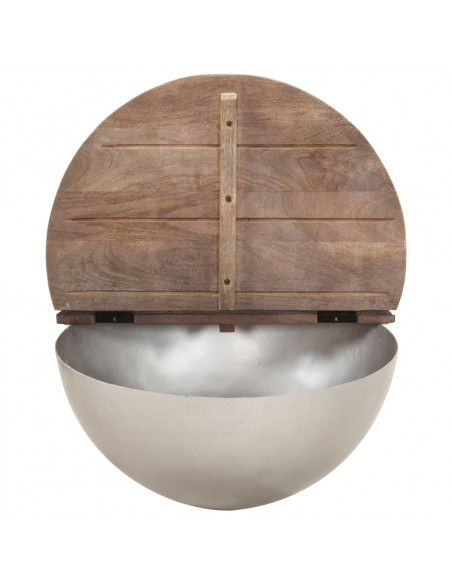 Set Tavolini da Salotto 2 pz a Ciotola Legno Massello di Mango