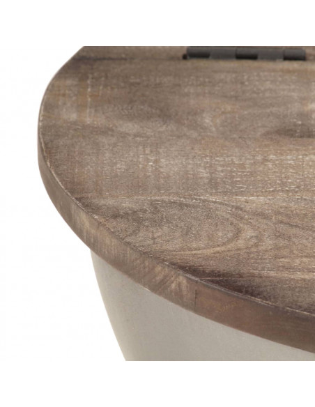 Set Tavolini da Salotto 2 pz a Ciotola Legno Massello di Mango