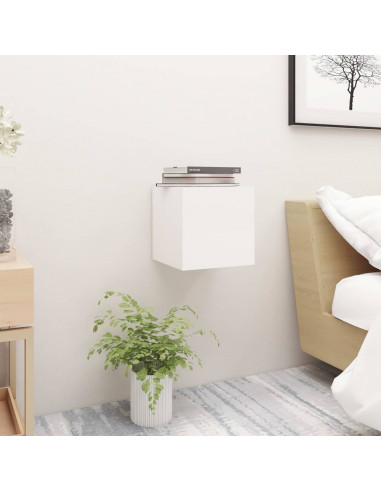 Comodini Bianchi 2 pz 30,5x30x30 cm in Truciolato