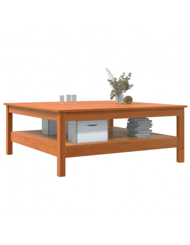 Tavolino da Salotto Marrone Cera Legno Massello di Pino