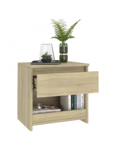 Comodino Rovere Sonoma 40x30x39 cm in Legno Multistrato