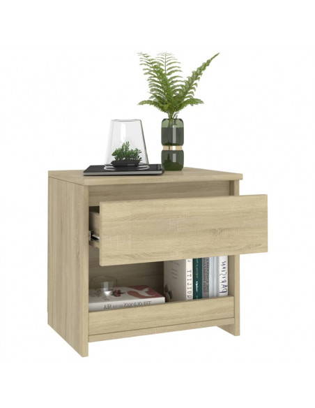 Comodini 2pz Rovere Sonoma 40x30x39 cm in Legno Multistrato