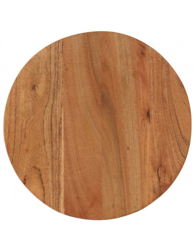 Tavolino Salotto 35x35x30cm in Legno Massello di Acacia e Ferro