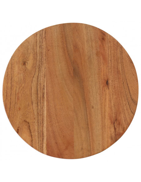 Tavolino Salotto 35x35x30cm in Legno Massello di Acacia e Ferro