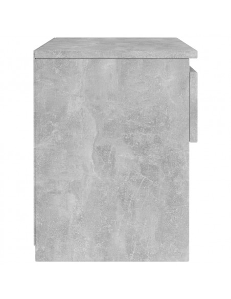 Comodino Grigio Cemento 40x30x39 cm in Legno Multistrato