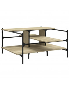 Tavolino Salotto Rovere Sonoma 100x100x48,5cm Legno Multistrato 2