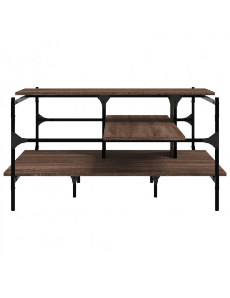 Tavolino Salotto Rovere Marrone 100x100x48,5 Legno Multistrato