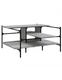 Tavolino Salotto Grigio Sonoma 100x100x48,5cm Legno Multistrato 2