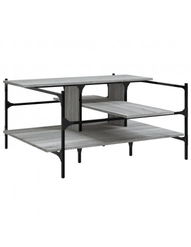 Tavolino Salotto Grigio Sonoma 100x100x48,5cm Legno Multistrato