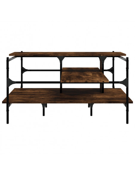 Tavolino Salotto Rovere Fumo 100x100x48,5cm Legno Multistrato