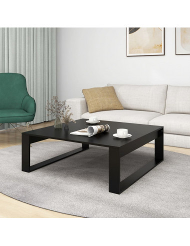 Tavolino da Salotto Nero 100x100x35 cm Truciolato