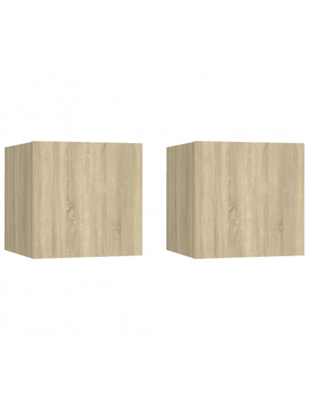 Comodini 2 pz Rovere Sonoma 30,5x30x30 cm in Truciolato