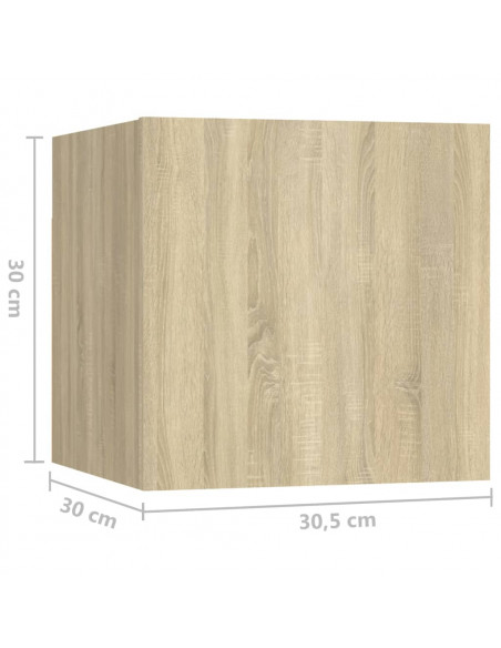 Comodini 2 pz Rovere Sonoma 30,5x30x30 cm in Truciolato