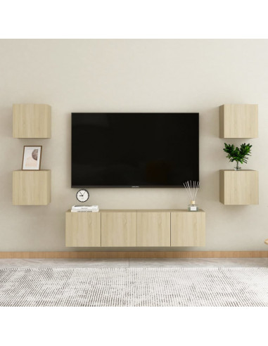 Comodini 2 pz Rovere Sonoma 30,5x30x30 cm in Truciolato