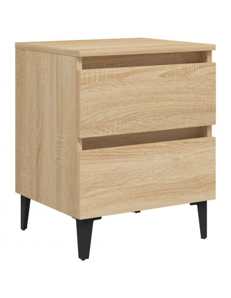 Comodino Rovere Sonoma 40x35x50 cm in Legno Multistrato
