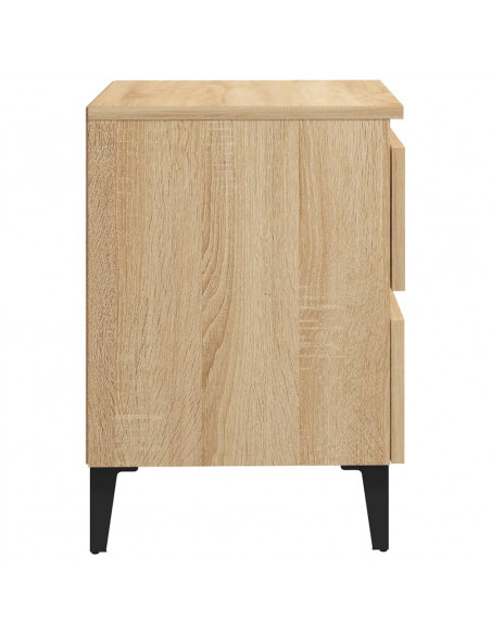Comodino Rovere Sonoma 40x35x50 cm in Legno Multistrato