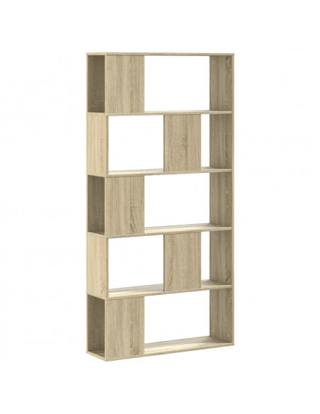 Libreria 5 Ripiani Rovere Sonoma 80,5x23,5x162,5cm Multistrato