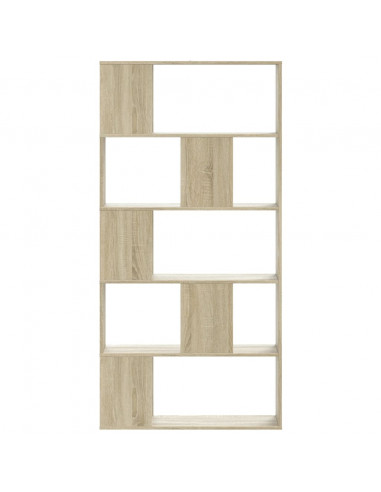 Libreria 5 Ripiani Rovere Sonoma 80,5x23,5x162,5cm Multistrato