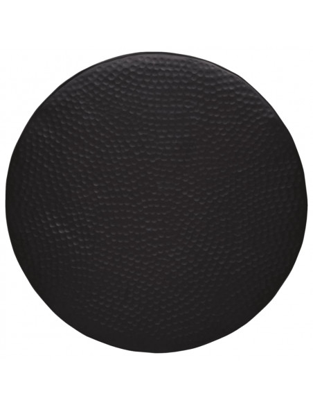 Tavolino da Salotto in Alluminio Martellato Ø 50x30 cm Nero