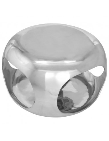 Tavolino da Salotto in Alluminio 50x50x30 cm Argento