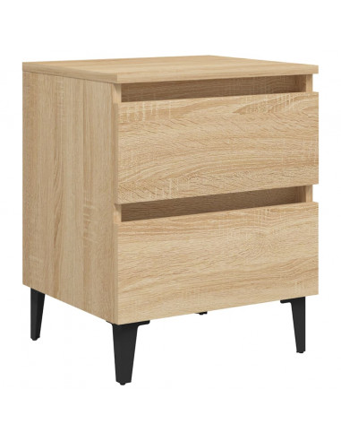 Comodini 2pz Rovere Sonoma 40x35x50 cm in Legno Multistrato