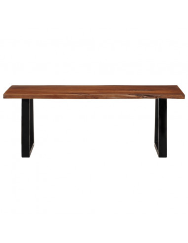 Tavolino Miele 110x55x40 cm in Legno Massello di Acacia