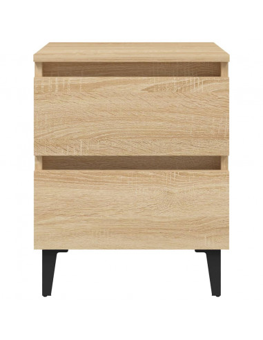 Comodini 2pz Rovere Sonoma 40x35x50 cm in Legno Multistrato