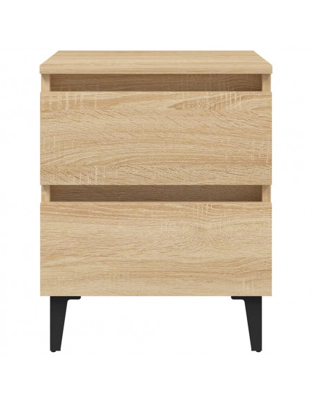 Comodini 2pz Rovere Sonoma 40x35x50 cm in Legno Multistrato