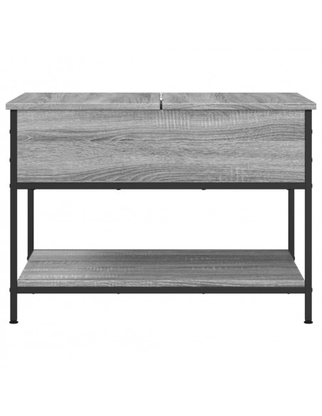 Tavolino Salotto Grigio Sonoma 70x50x50 cm Multistrato Metallo