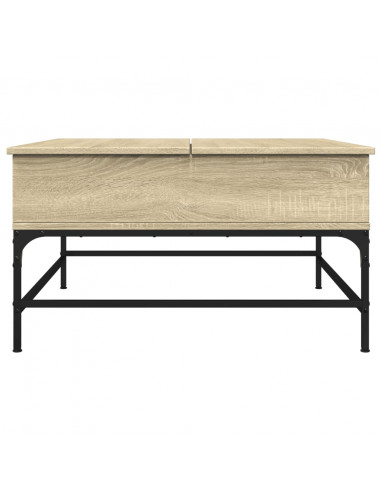 Tavolino Salotto Rovere Sonoma 80x80x45 cm Multistrato Metallo