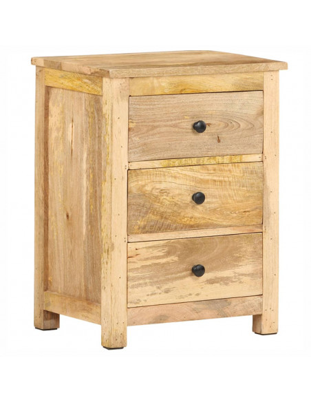 Comodino 45x35x60 cm in Legno Massello di Mango