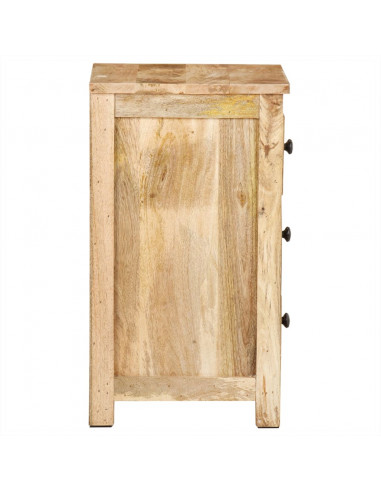 Comodino 45x35x60 cm in Legno Massello di Mango