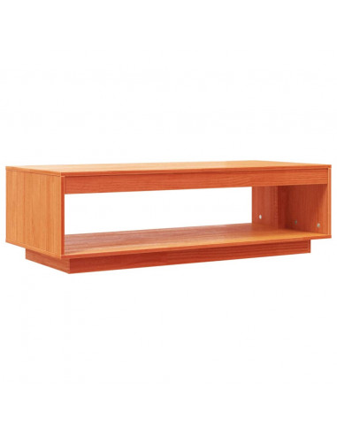 Tavolino da Salotto Marrone Cera 110x50x33,5cm Massello di Pino