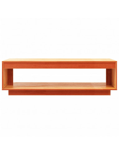 Tavolino da Salotto Marrone Cera 110x50x33,5cm Massello di Pino