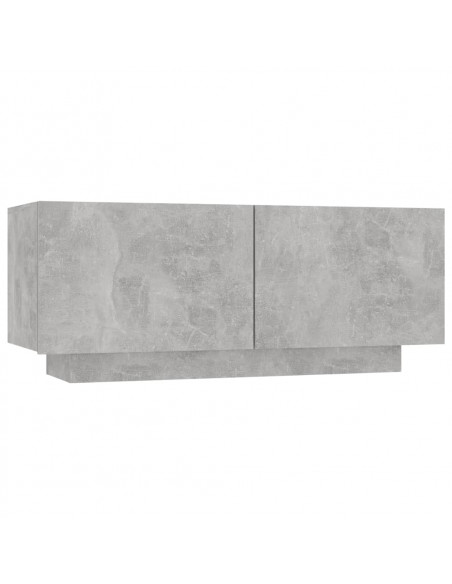 Comodino Grigio Cemento 100x35x40 cm in Truciolato