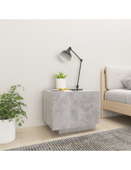 Comodino Grigio Cemento 100x35x40 cm in Truciolato