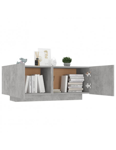 Comodino Grigio Cemento 100x35x40 cm in Truciolato