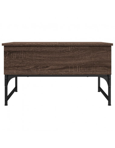 Tavolino Salotto Rovere Marrone 70x50x40cm Multistrato Metallo