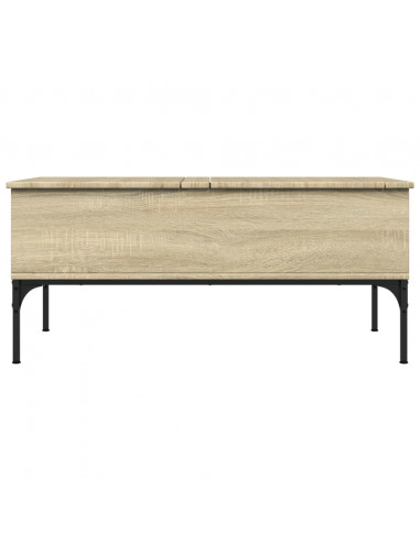 Tavolino Rovere Sonoma 100x50x45 cm Legno Multistrato e Metallo