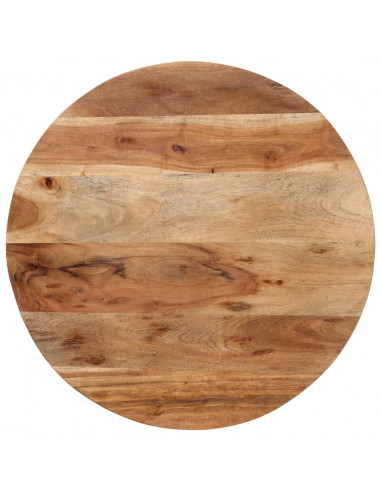 Tavolino Salotto 55x55x45cm in Legno Massello di Acacia e Ferro