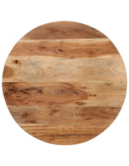Tavolino Salotto 55x55x45cm in Legno Massello di Acacia e Ferro