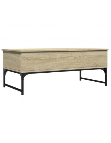Tavolino Salotto Rovere Sonoma 100x50x40cm Multistrato Metallo